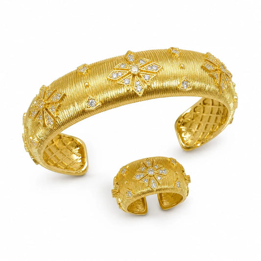 Celeste Royal Star Cuff & Ring Set