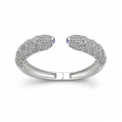 Royal Celestial Star Full Pave Rhodium Silver Bracelet